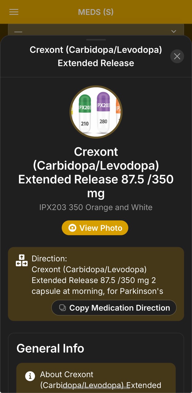 Medications Detail Page (Crexont)